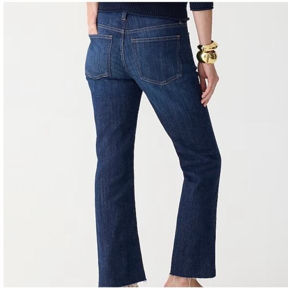 J. Crew 9" Demi Boot Crop Jean in Dark Worn Wash Size 26 - Picture 3 of 11